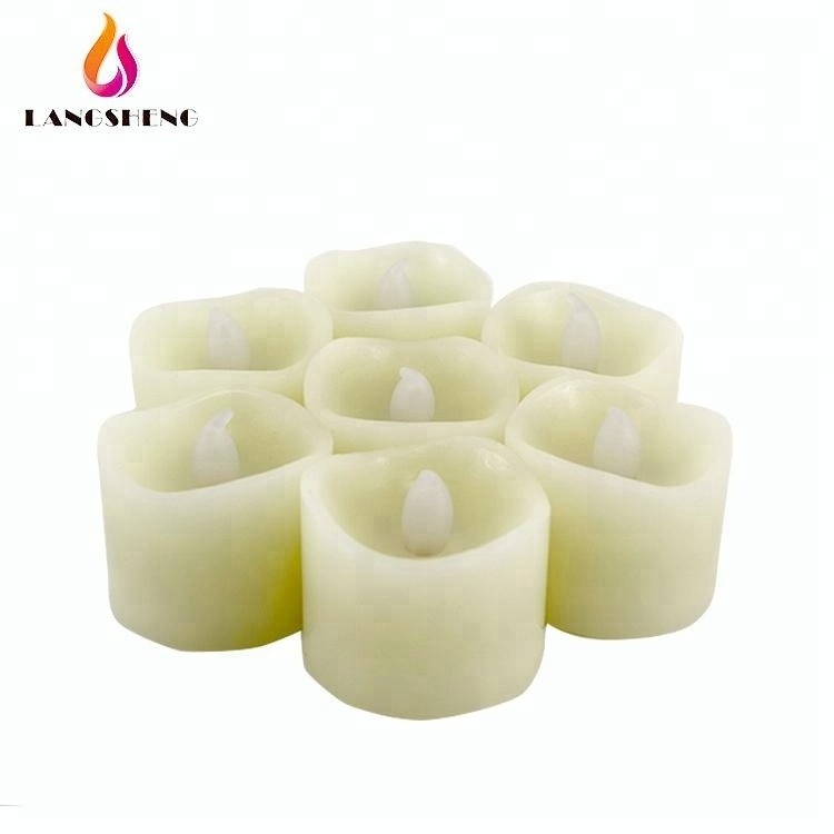 Hot selling decorative flameless flicker real wax led electric mini small tea light candle tealight