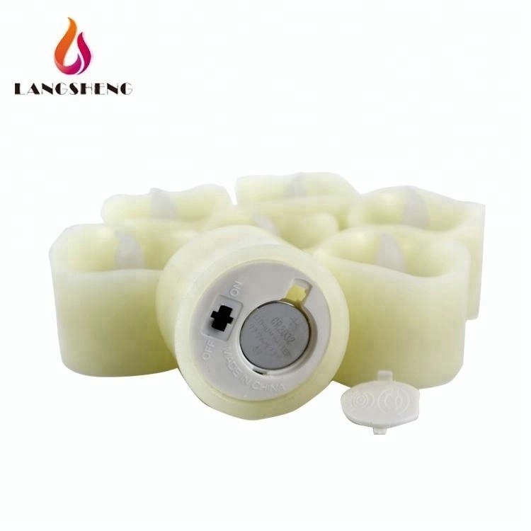 Hot selling decorative flameless flicker real wax led electric mini small tea light candle tealight