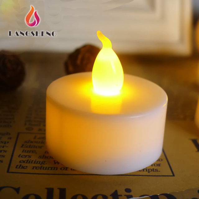 Wholesale Mini Plastic wedding Decorative Flickering Flameless Battery Operated LED Tealight Tea Light Candle