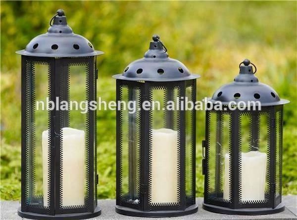 3 inch  outdoor candle lanterns for LED flameless rustic candle