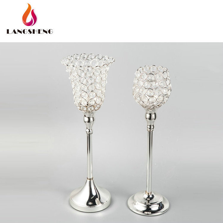 Professional supplier votive wax white crystal glass candle holder