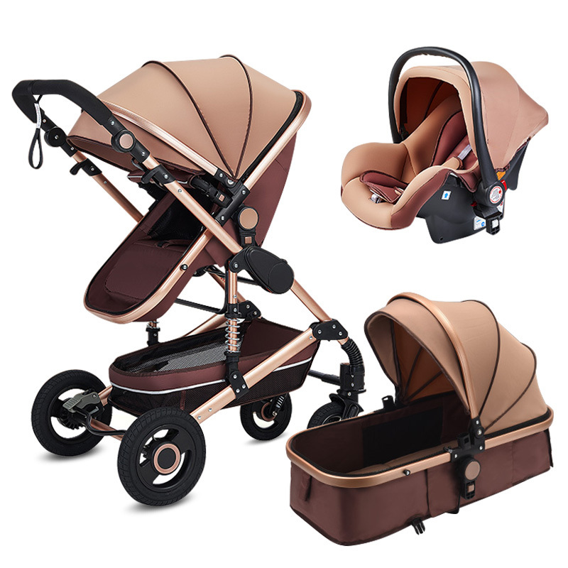 Coches Para Bebes. Travel Baby Car Seat And Strollers Baby Carriage Luxury Foldable Baby Stroller 3 In 1 With Car Seat