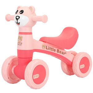 No Pedal 4 Silence Wheels Infant Ride On Car Toys Lighting Music Kids Baby Balance Bike For 1 Year Old Boy Girl Birthday Gifts