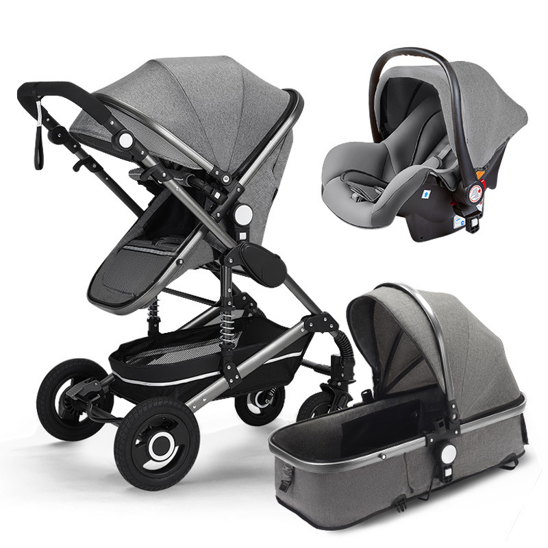 Coches Para Bebes. Travel Baby Car Seat And Strollers Baby Carriage Luxury Foldable Baby Stroller 3 In 1 With Car Seat