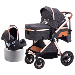 Coches Para Bebes. Baby Car Seat And Strollers Baby Pram Kinderwagen 3 En 1 Foldable Baby Stroller 3 In 1 With Car Seat