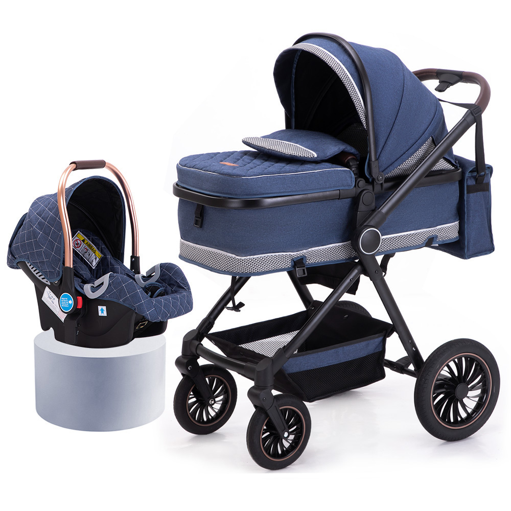 Coches Para Bebes. Baby Car Seat And Strollers Baby Pram Kinderwagen 3 En 1 Foldable Baby Stroller 3 In 1 With Car Seat