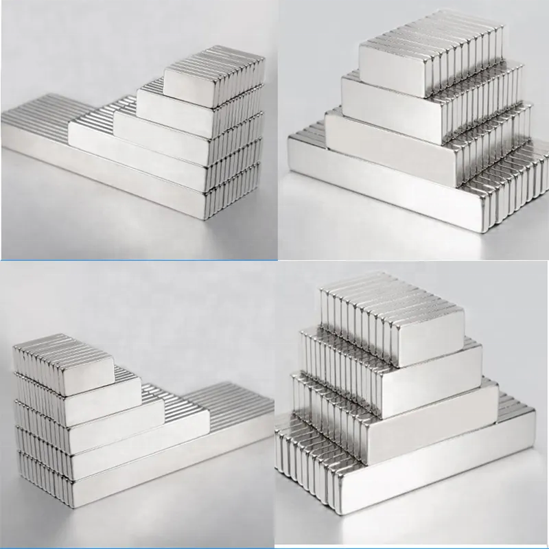 Customized Size Super Strong Rectangular Block Neodymium Magnets NdFeB Permanent Bar Neodymium Magnets