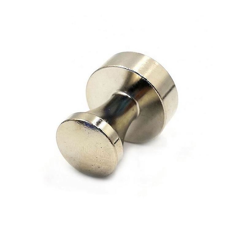 Heavy Duty Custom Size Steel Magnetic Push Pins Large Push Pin Magnets With Anti-Scratch Pads