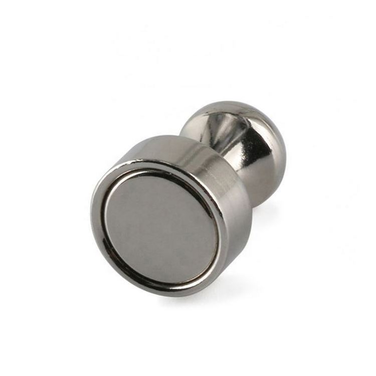 Heavy Duty Custom Size Steel Magnetic Push Pins Large Push Pin Magnets With Anti-Scratch Pads