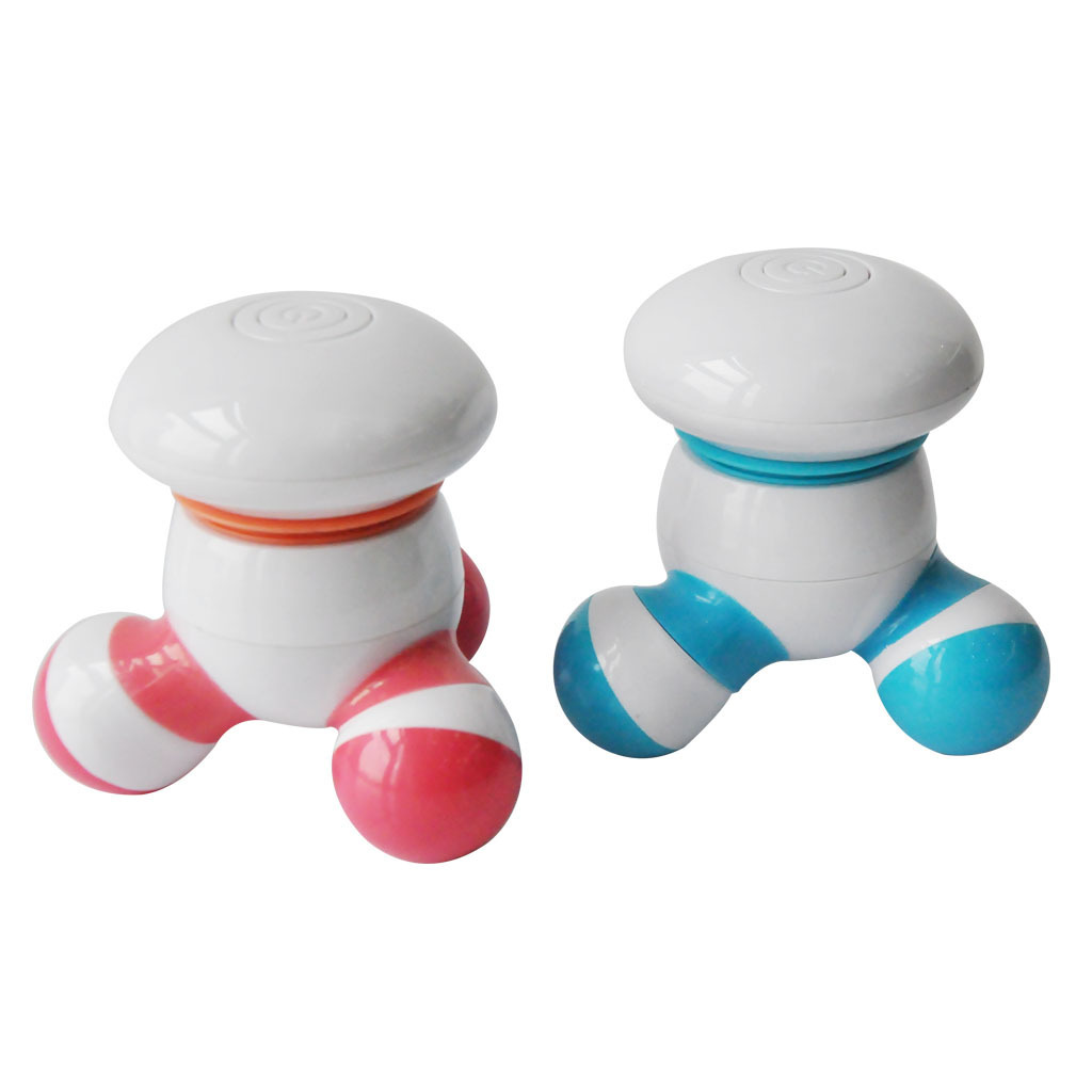 Hot Selling Products Handheld Vibrating Mini Body Massager With LED Light Battery Operated LED Light