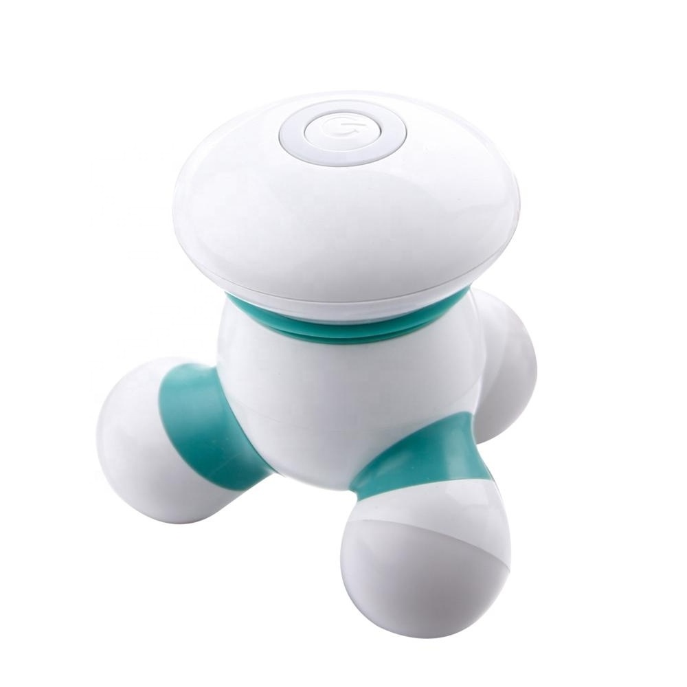 Hot Selling Products Handheld Vibrating Mini Body Massager With LED Light Battery Operated LED Light