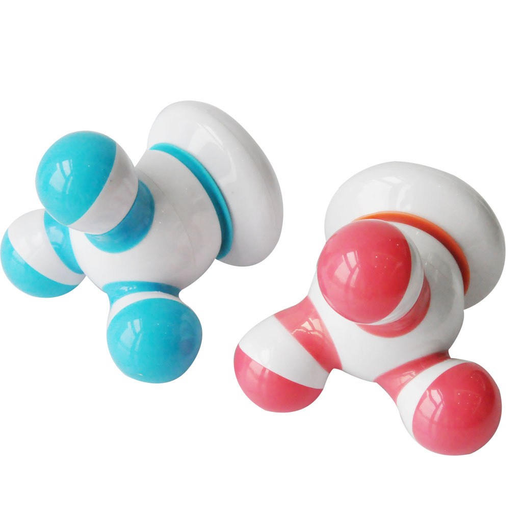 Hot Selling Products Handheld Vibrating Mini Body Massager With LED Light Battery Operated LED Light