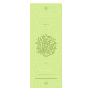 Mandala Position Line Coir Pu Leather Natural Rubber Yoga Mat Fitness Anti Slip Yoga Mat High Quality