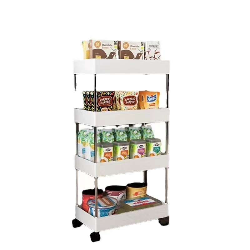 Multifunction  Storage Shelf Rack Vegetable Rack Kitchen Storage Fruit Basket Rolling Trolley Cart Storage