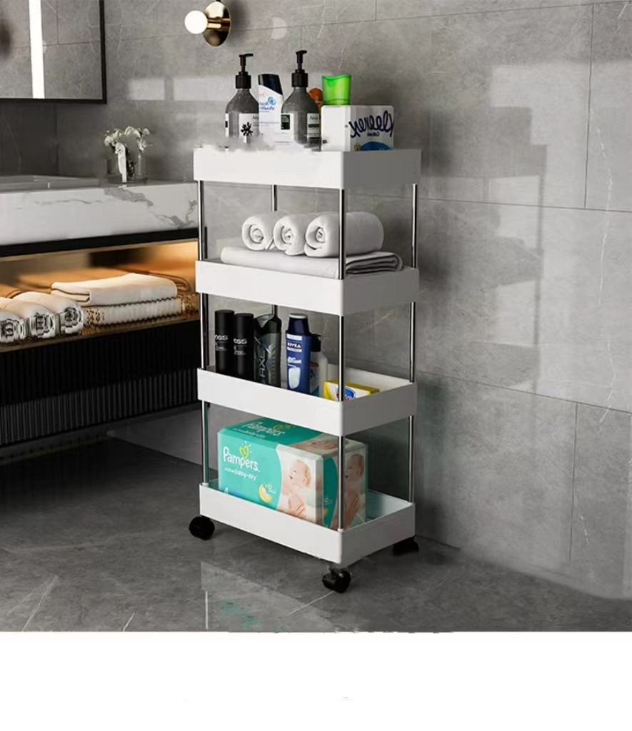 Multifunction  Storage Shelf Rack Vegetable Rack Kitchen Storage Fruit Basket Rolling Trolley Cart Storage