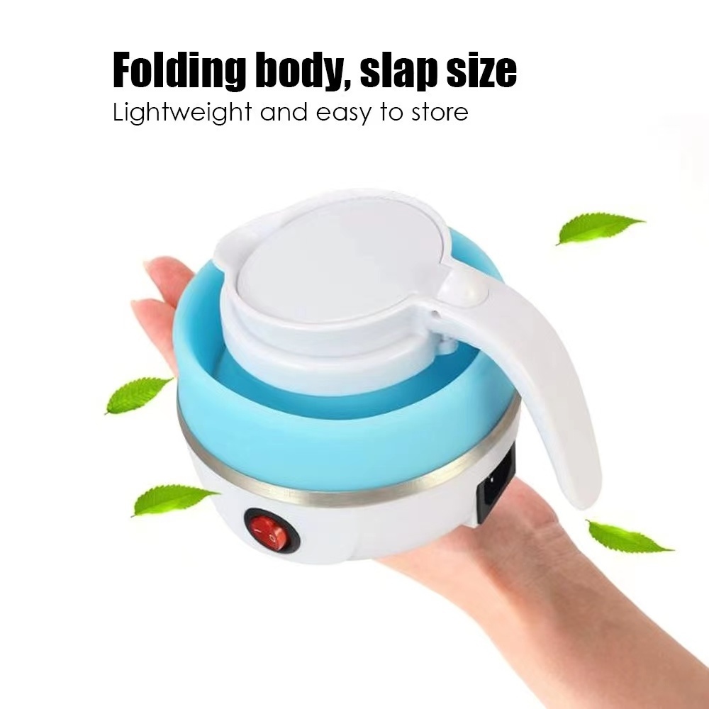 Good selling foldable water kettles coffee mini portable tea travel silicone water electric kettle