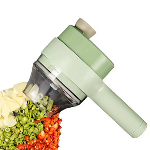 Manufacturer 4 in 1 Handheld Electric Vegetable Cutter Kit Wireless Food Choppers Garlic Vegetable Chopper Slicer With Brush