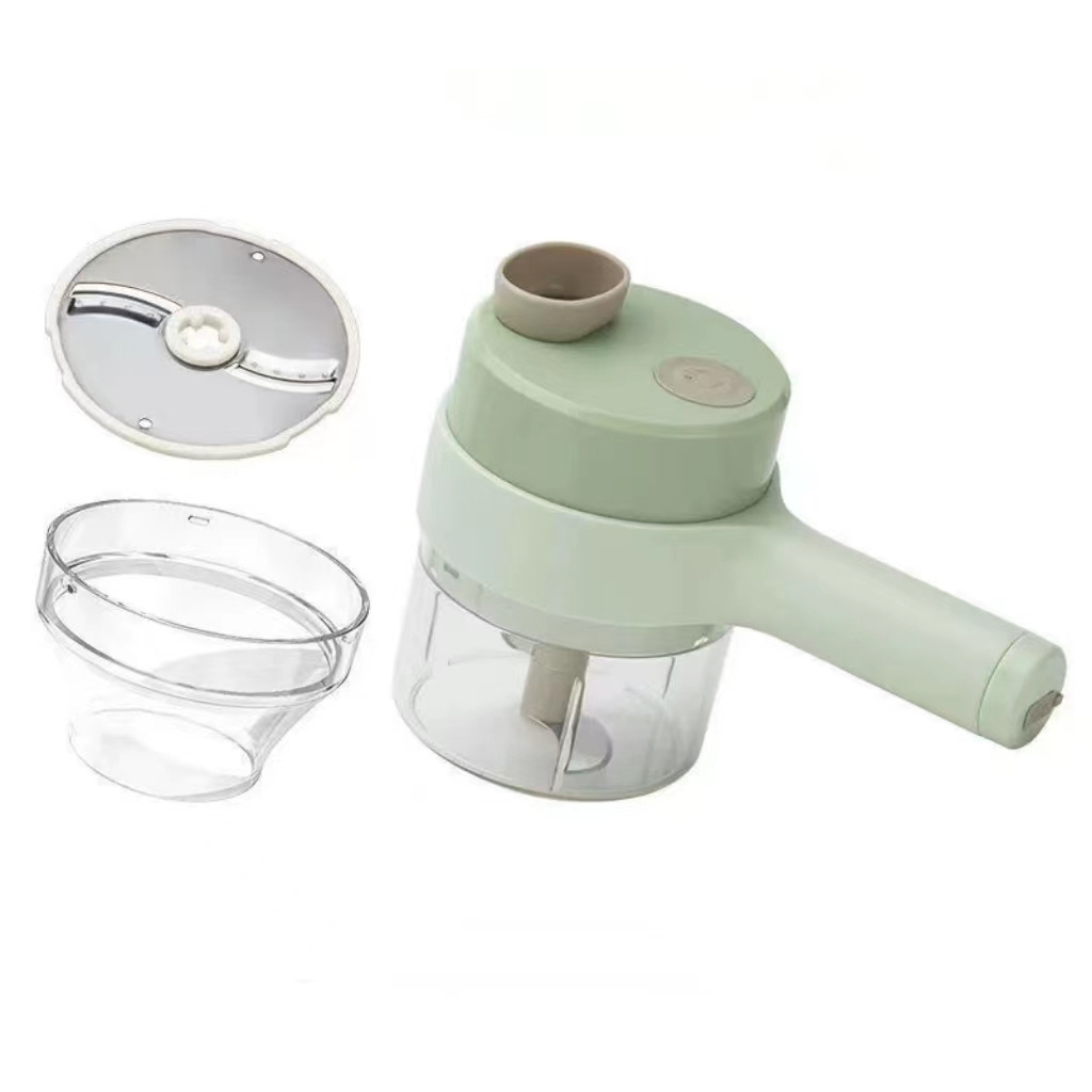 Manufacturer 4 in 1 Handheld Electric Vegetable Cutter Kit Wireless Food Choppers Garlic Vegetable Chopper Slicer With Brush