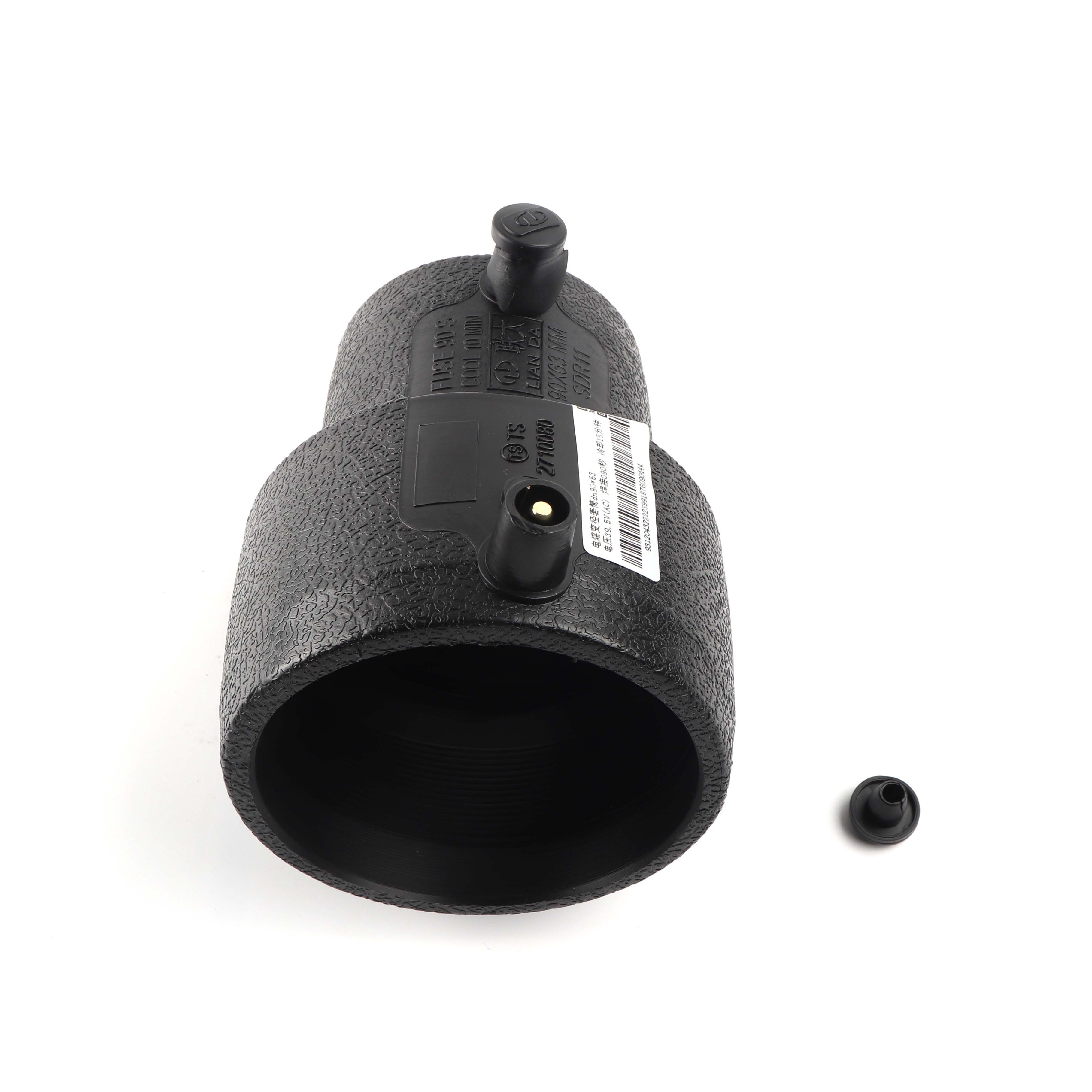 Factory HDPE PE Plastic Electrofusion 25mm black pipe fittings Reducing Couping fittings adaptetor reduer PE Joint for Poly pipe