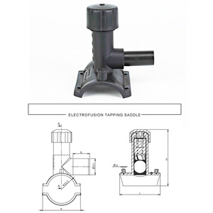 Polypropylene HDPE Pipe PN10 Tapping Clamp Saddle