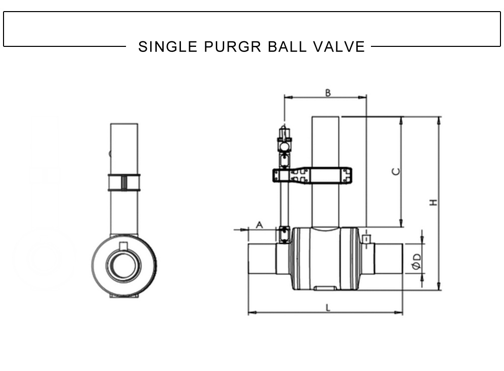 PE gas Single Purgr Ball Valve For Natural gas and Water supply