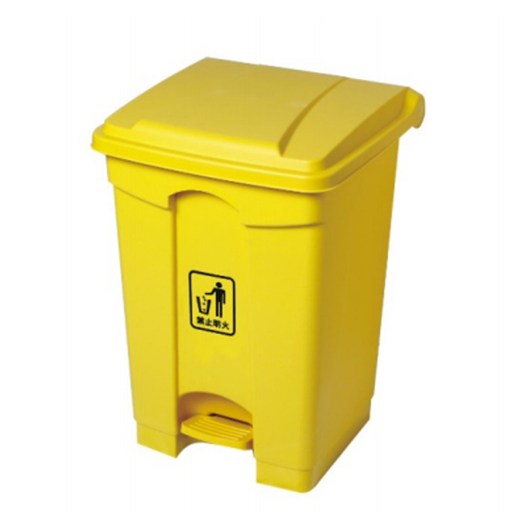 High Quality waste bin foot pedal odor lock sanitary bin plastic 68L Garbage can with pedal