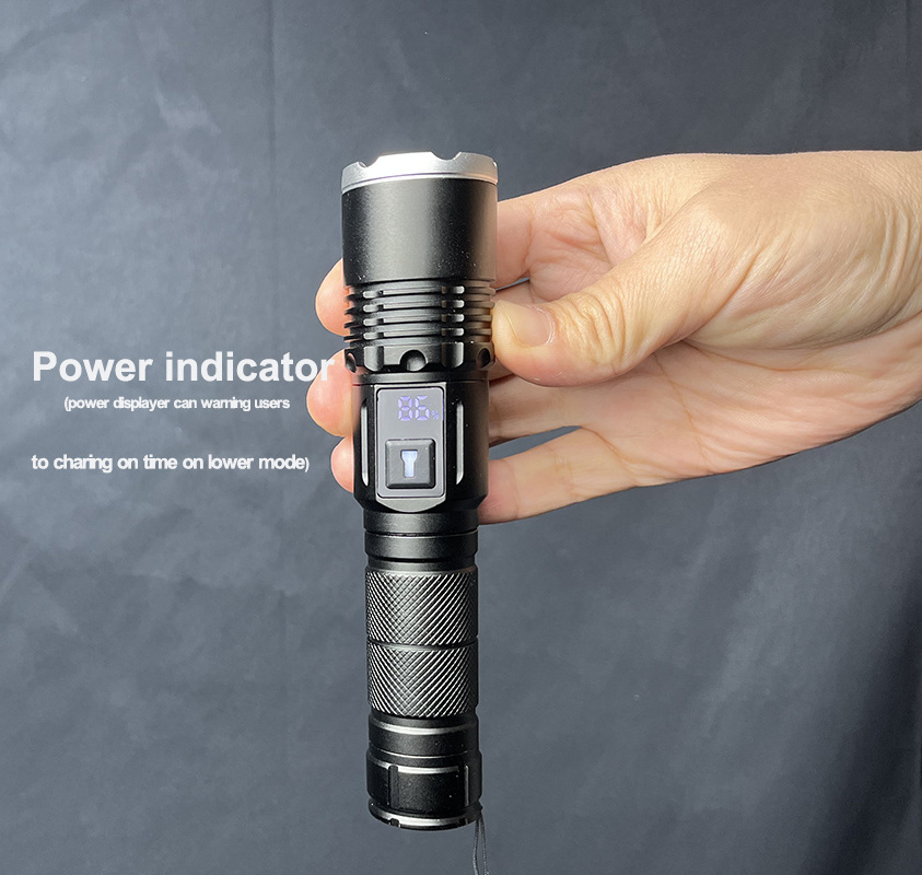 Portable Rechargeable Zoom laser  LED Flashlight Strong Light Torch 3 Lighting Modes Outdoor Emergency Mini Led Flashlight