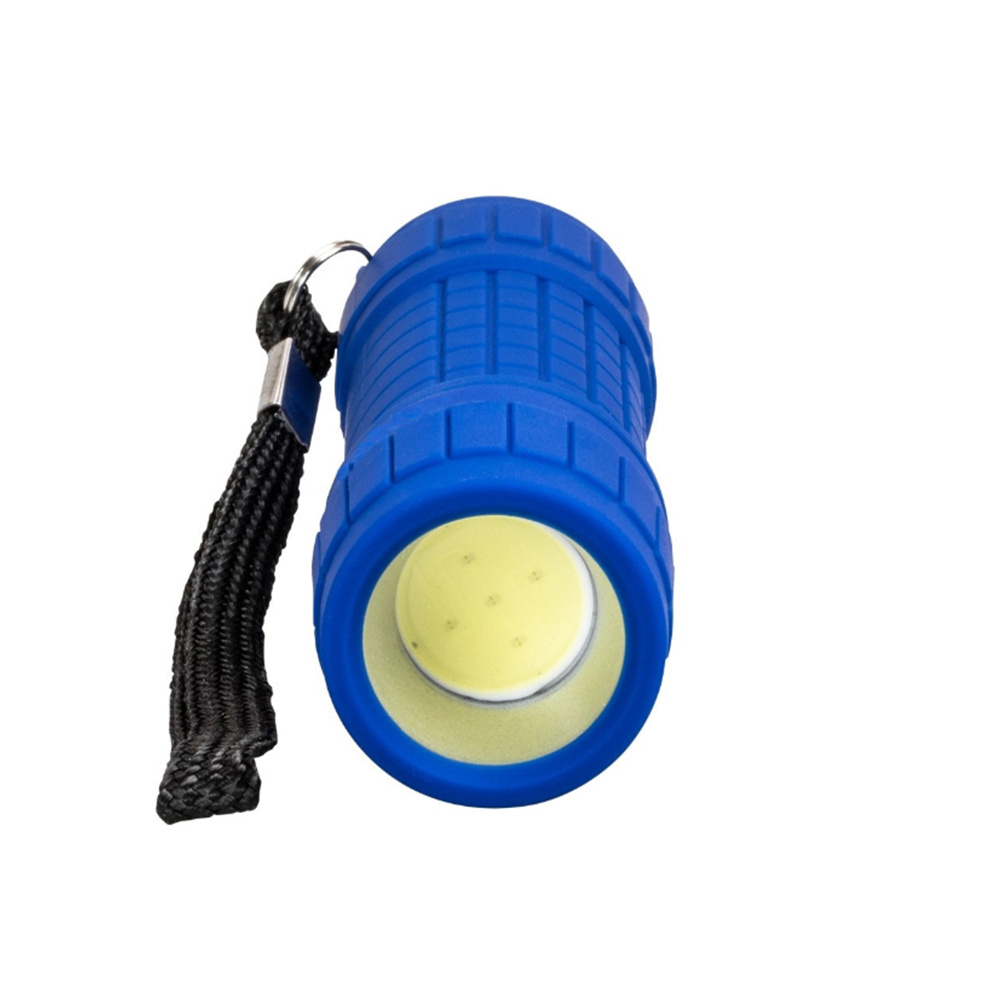 rubber plastic 9 led mini flashlight