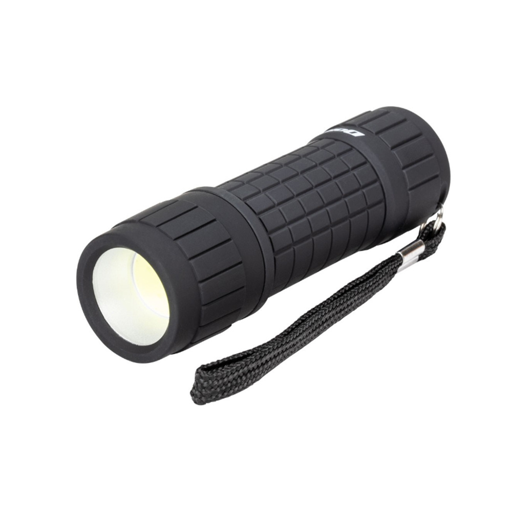 rubber plastic 9 led mini flashlight