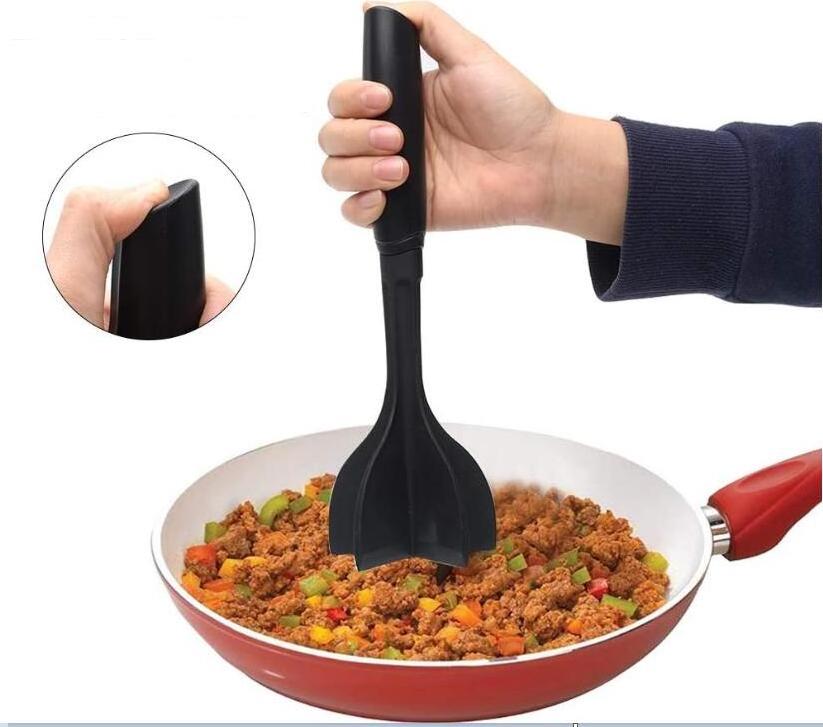 Mix and Chop Kitchen Tool Non Stick Premium Heat Resistant Masher Smasher Manual Hamburger Meat Chopper