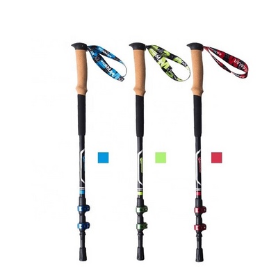 Carbon alpine portable stick multi-functional outdoor hiking self-defense mountain camping ski walking stick