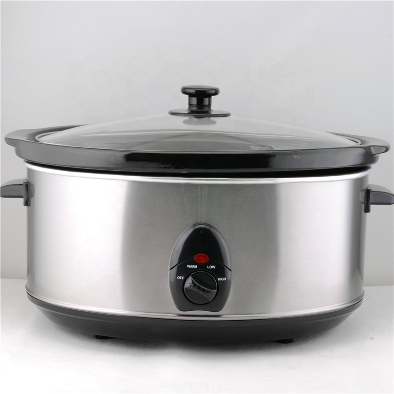 Longbank LB-C023 3.5L Stainless Cooking Pots With Glass Lid  Inner Pot Electric Slow Cookers