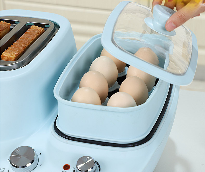 Household dormitory 3 in 1 multifunctional breakfast machine toaster sandwich maker with temperature control and timer