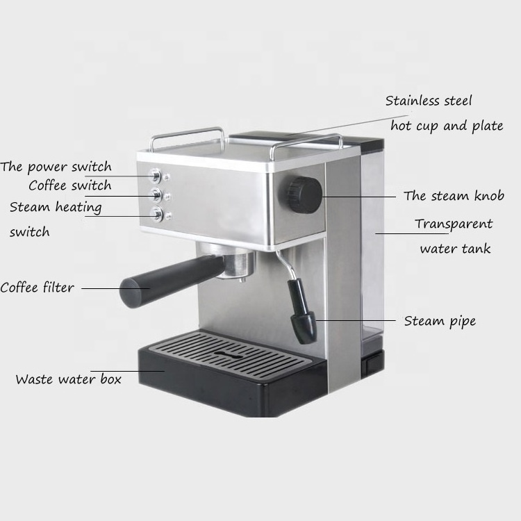 coffee maker Espresso Machine Stainless Steel Boiler High Pressure Coffee Machine