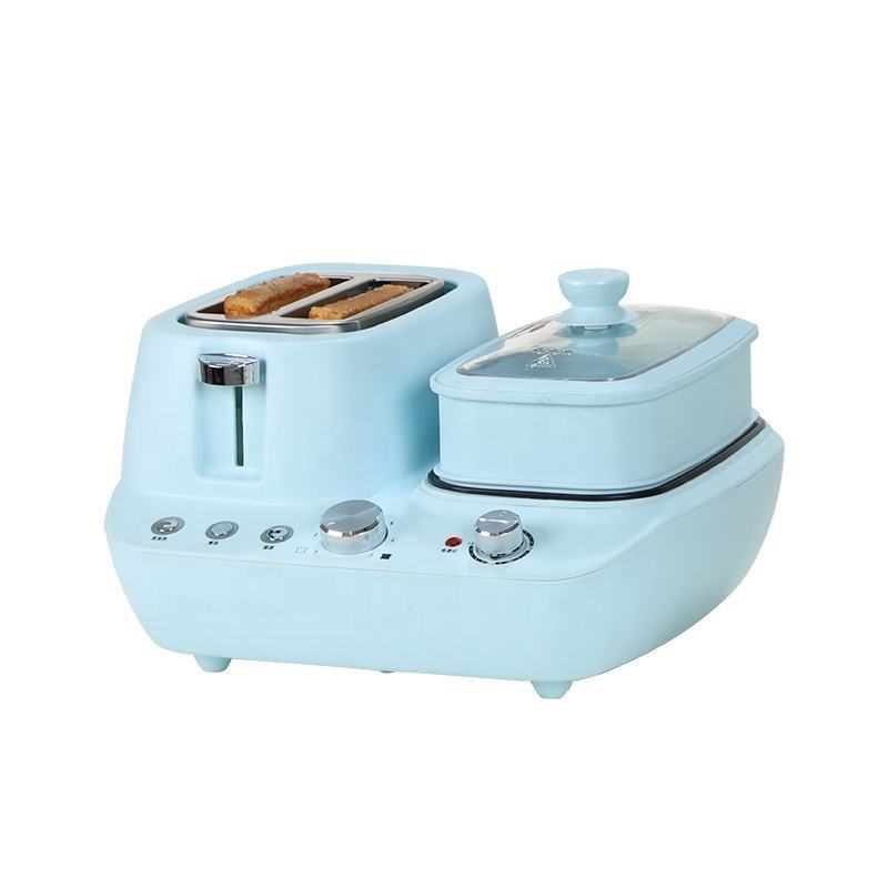 Household dormitory 3 in 1 multifunctional breakfast machine toaster sandwich maker with temperature control and timer