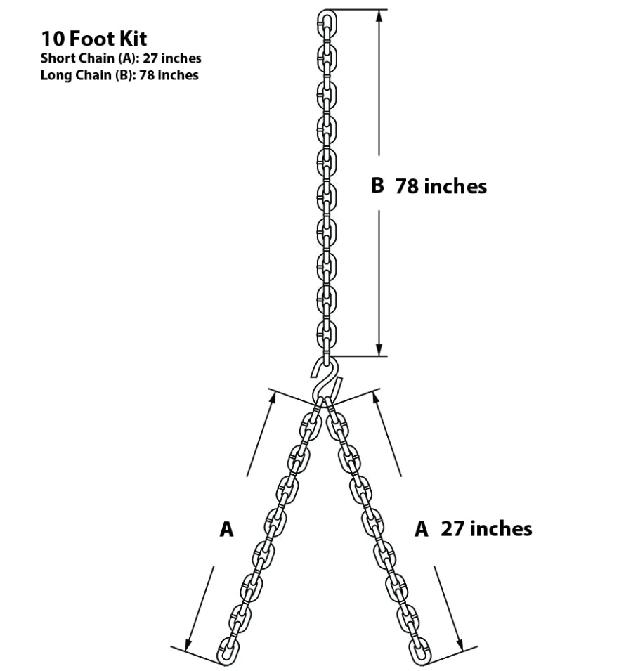 Stainless Steel Porch Swing Hanging Chain Kit