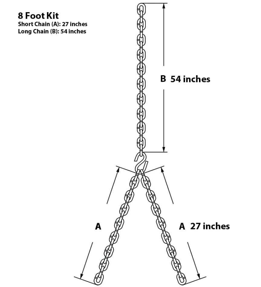 Stainless Steel Porch Swing Hanging Chain Kit