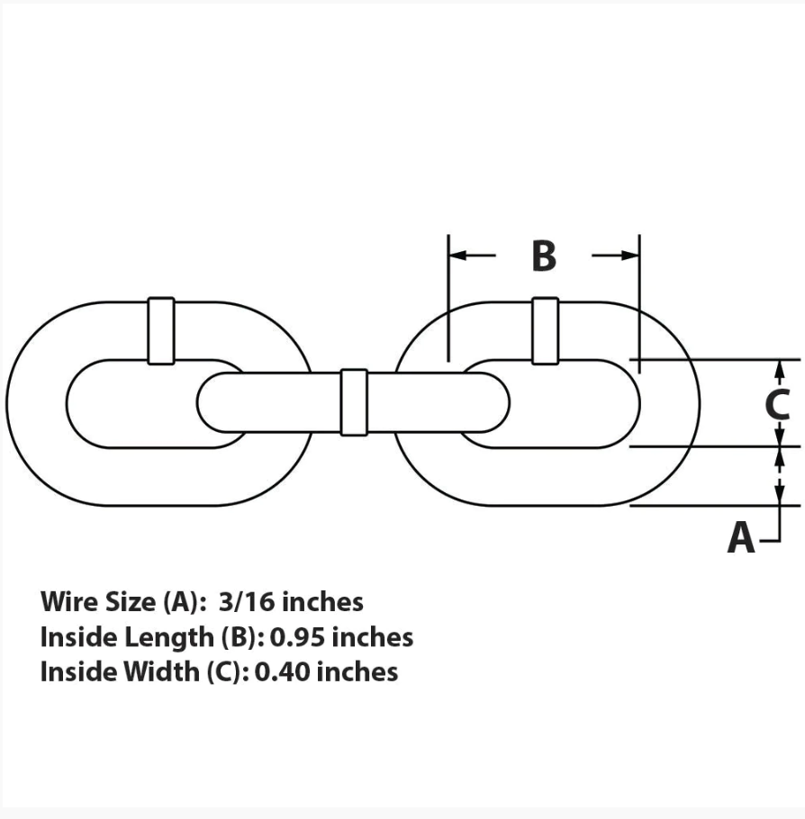 Stainless Steel Porch Swing Hanging Chain Kit