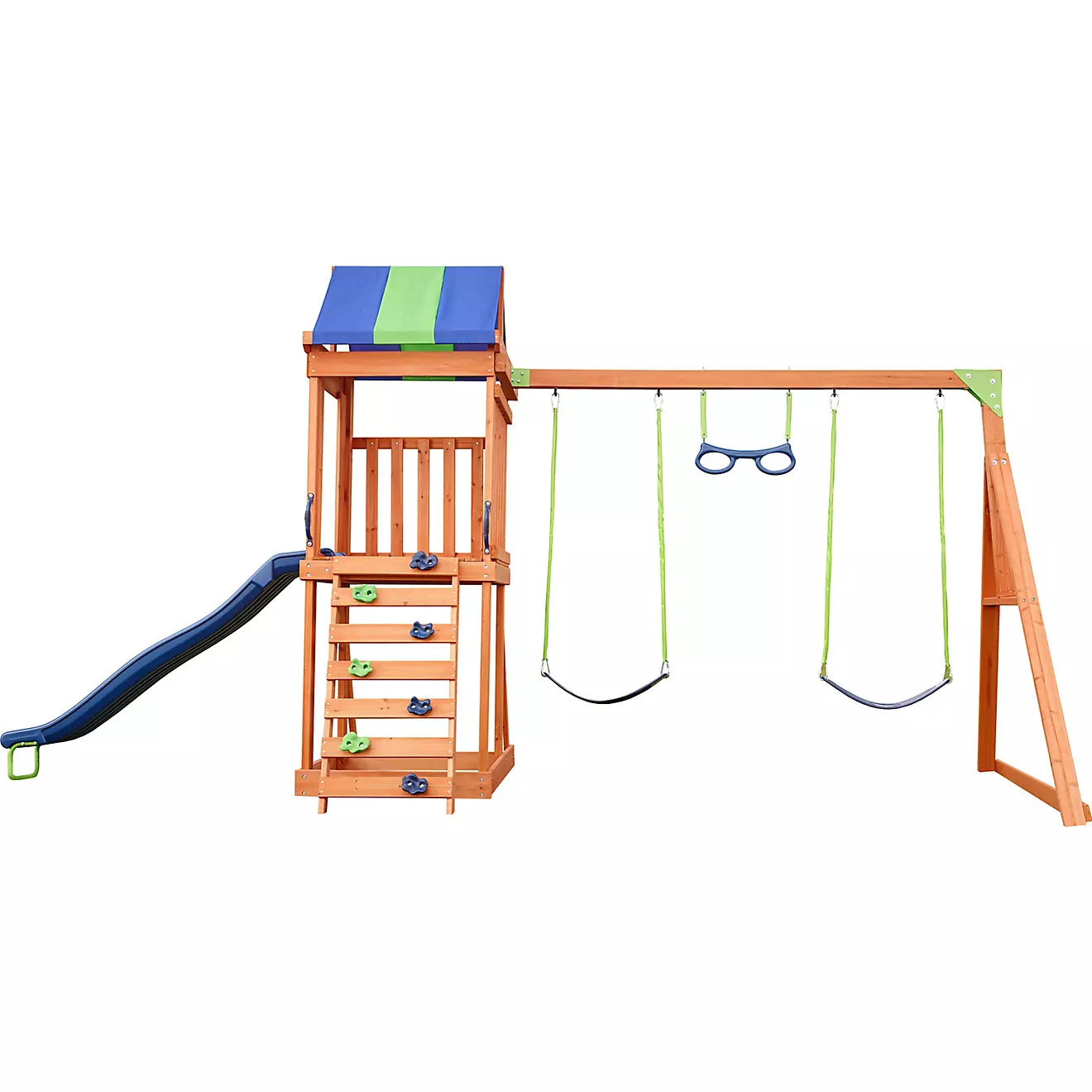 Outdoor Patio Wooden Climbing Frame backyard playground set Adult Play Park Swing Set Kit Outdoor with Swing Seats for adults