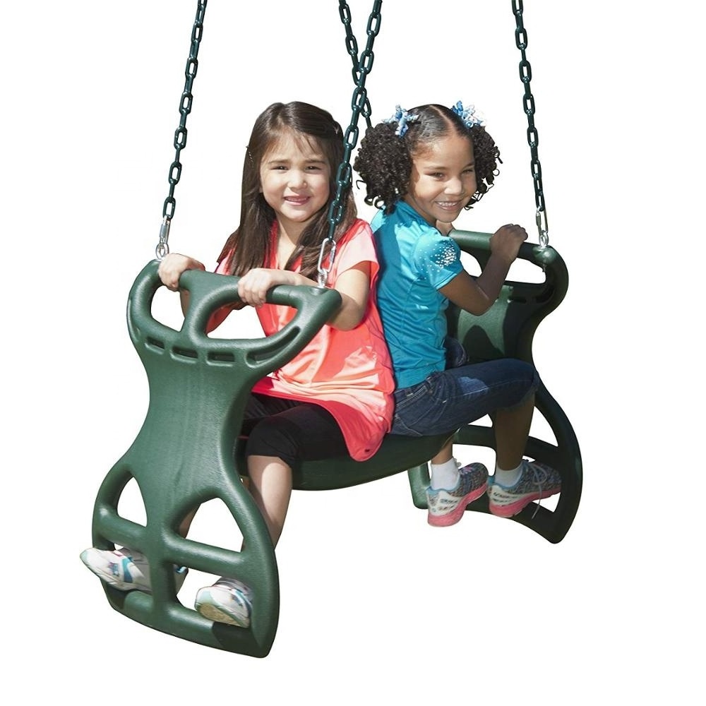 Plastic Blow Molding Toy Swing Sets accessories Dual Rider Glider Swing Double Rider for Indoor Outdoor Playground Garden School