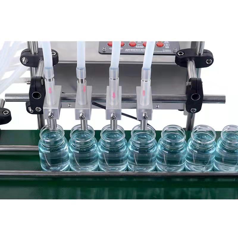 DIY-T200A 4Heads Small Scale Glass Bottle Vial Beverage Juice Perfume Essential Oil Liquid Filling Machine With Conveyor