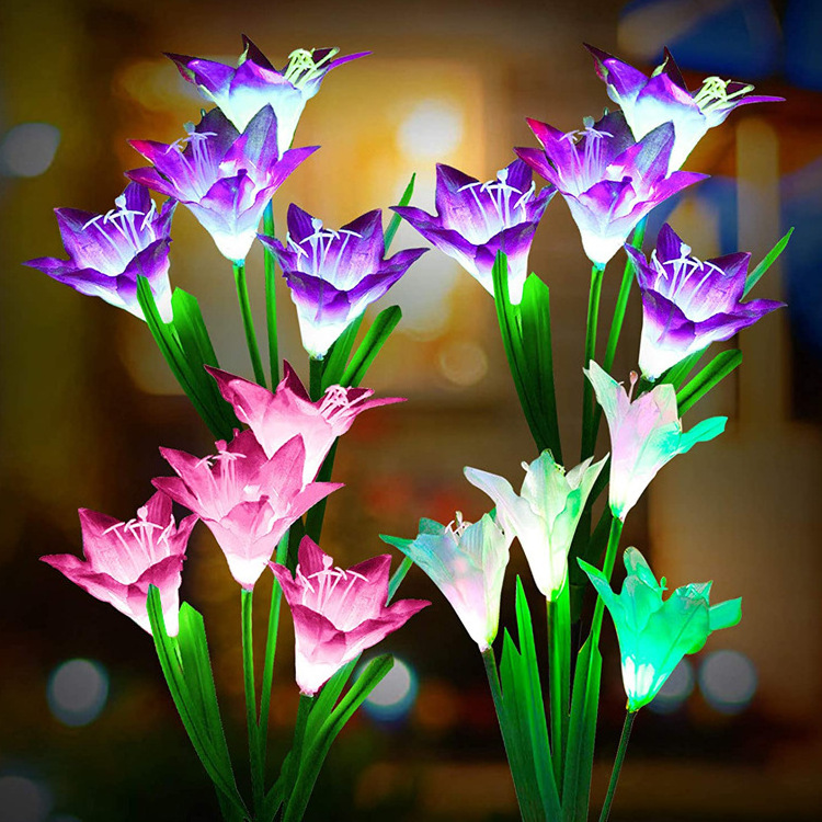 Hot Styles Waterproof Decorative Flower Lamps Solar LED Garden Sunflower Stake Lights Outdoor