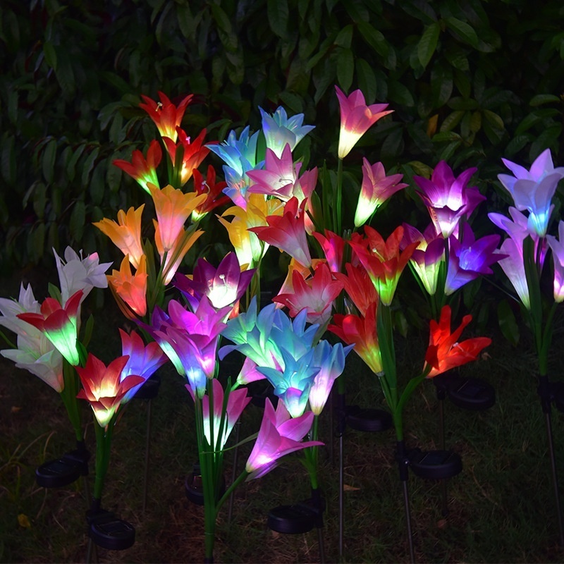 Hot Styles Waterproof Decorative Flower Lamps Solar LED Garden Sunflower Stake Lights Outdoor