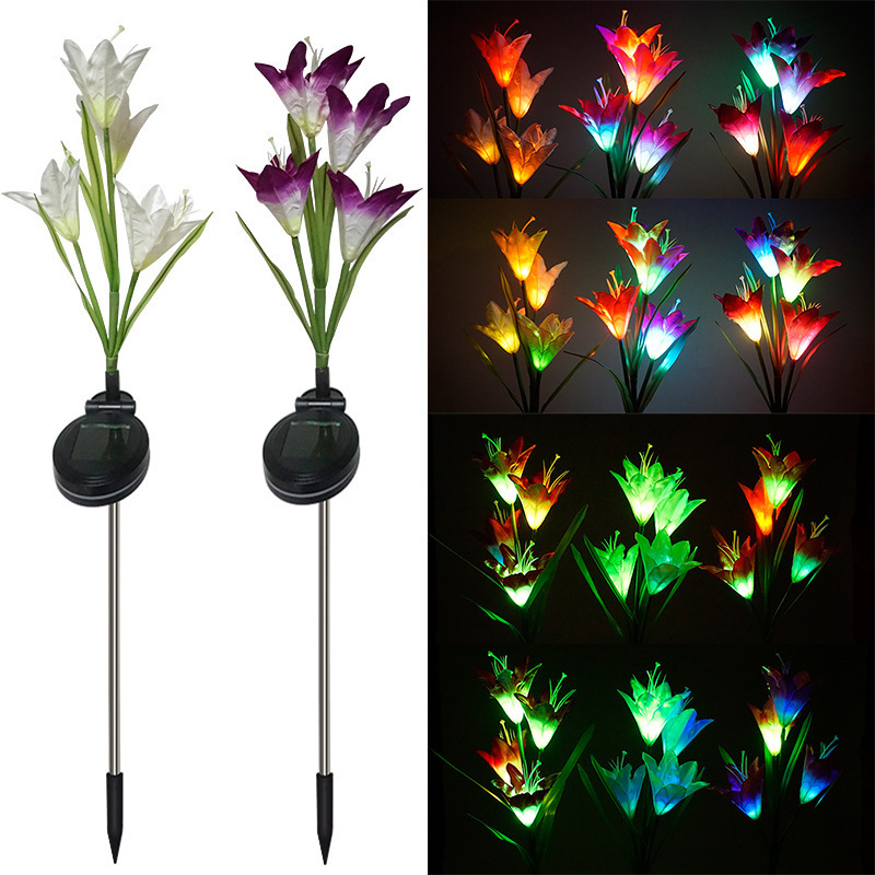 Hot Styles Waterproof Decorative Flower Lamps Solar LED Garden Sunflower Stake Lights Outdoor