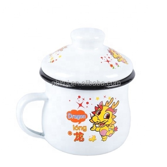 nursery school  Chick cock child baby animal mug Quality gifts Enamel tumbler 250ml  Milk Cup Water Kitchen metal oem gifts