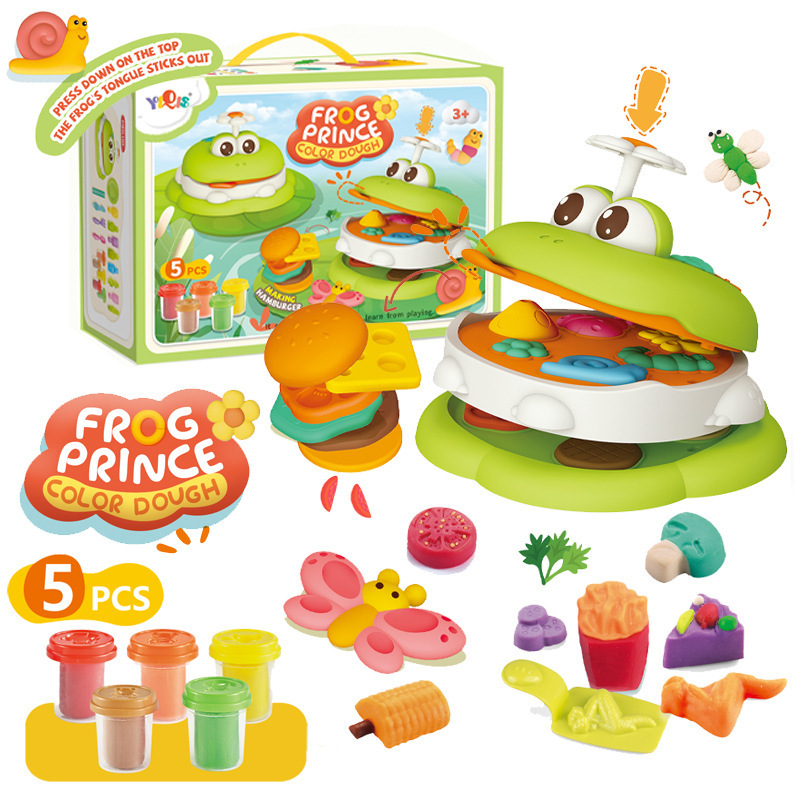 Frog Burger Color Clay Handmade Pasta Machine Rubber Clay DIY Mold Set Children's Toys