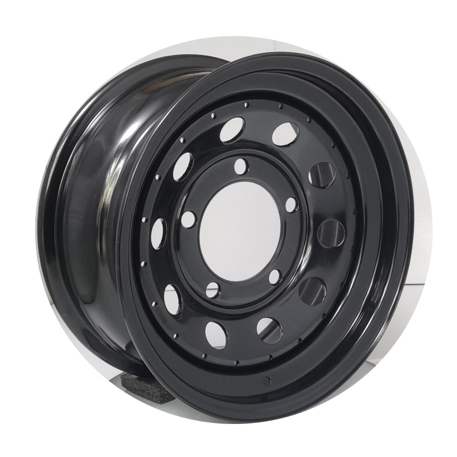 16inch steel wheel car Rims black white chrome silver Car 165.1mm 8J off-road truck trailer wheels 4x4