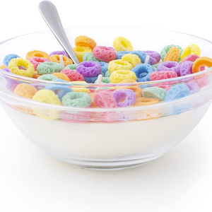 3 Wick Fruit Loops Scented Cereal Bowl Candle with Metal Spoon