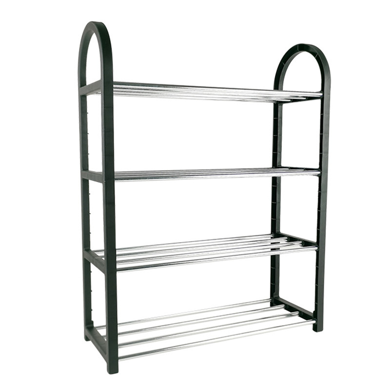 4 Tier Modern Shoe Rack Plastic Storage Rack Custom Light shoe racks for home