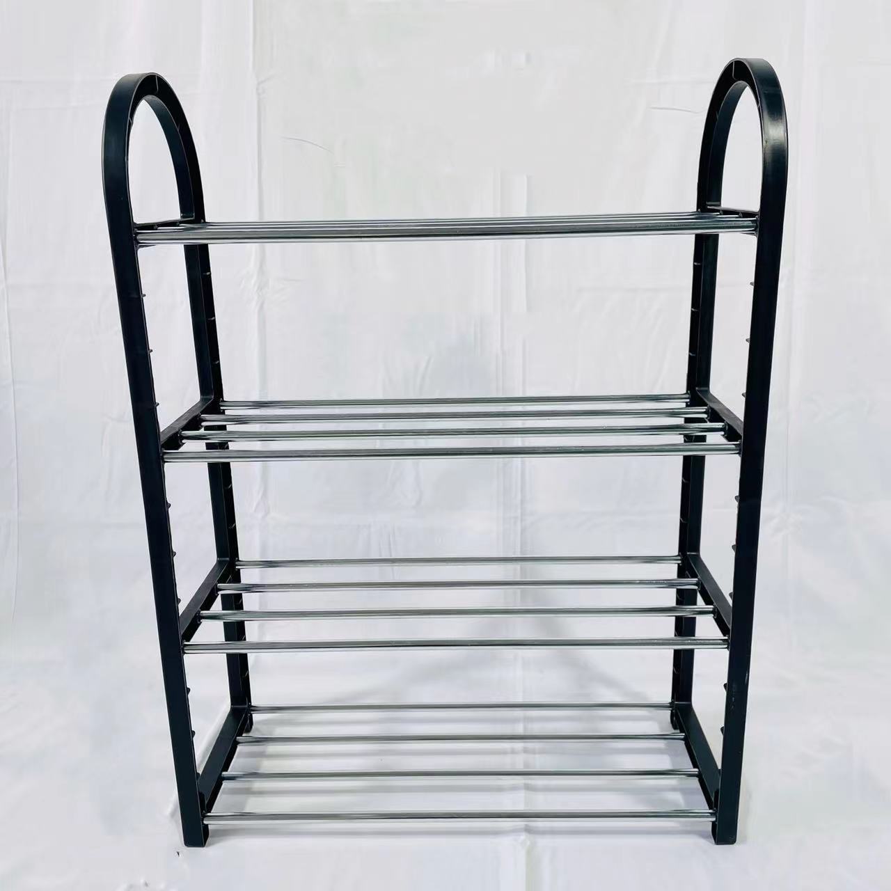 4 Tier Modern Shoe Rack Plastic Storage Rack Custom Light shoe racks for home